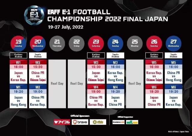 PG电子中国官网-2022东亚杯赛程敲定：中国男足7月20日首战韩国队